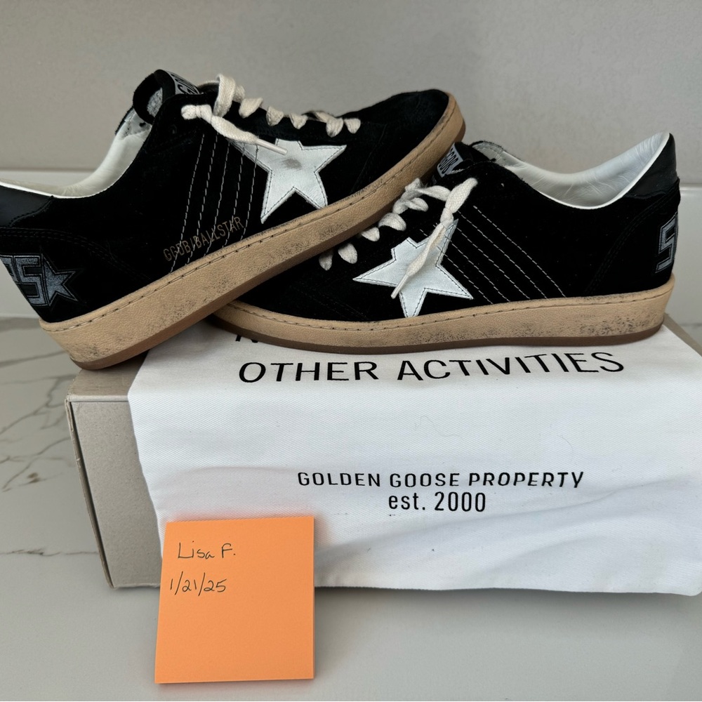 🖤 Golden Goose Black Suede Ballstars